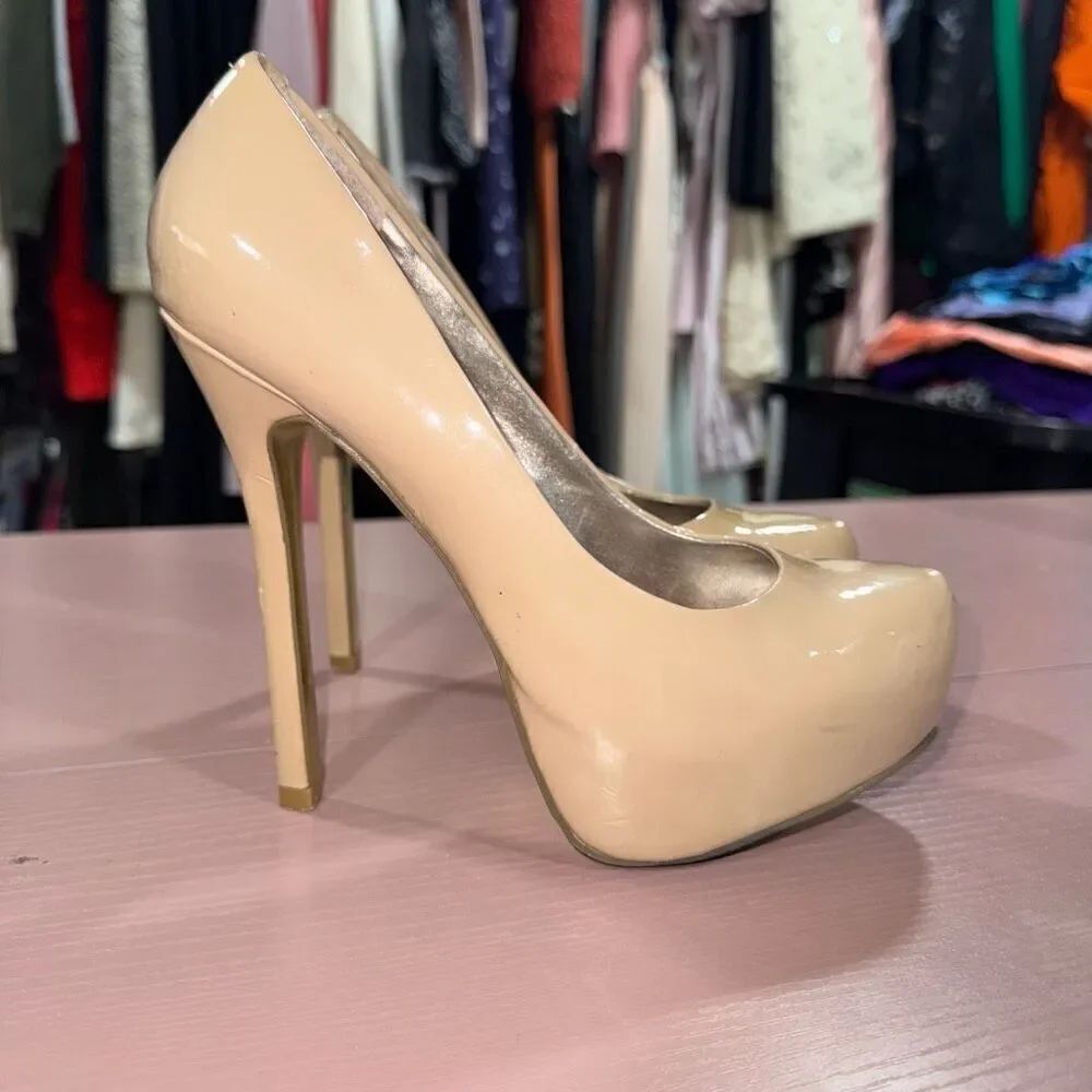 Steve Madden Mila Nude Platform Stiletto Size 6.5